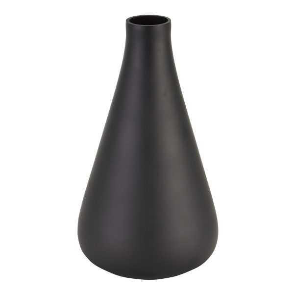 Black Tapered Tall Glass Vase 4