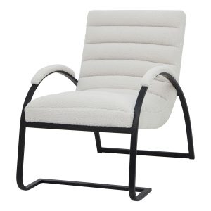 Boucle Ribbed Ark Chair 5