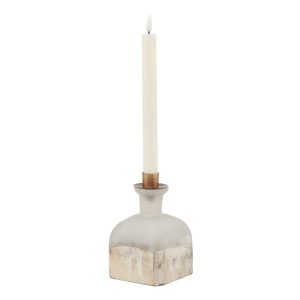 Burnished Dipped And Aged Brass Candle Holder Vase 5