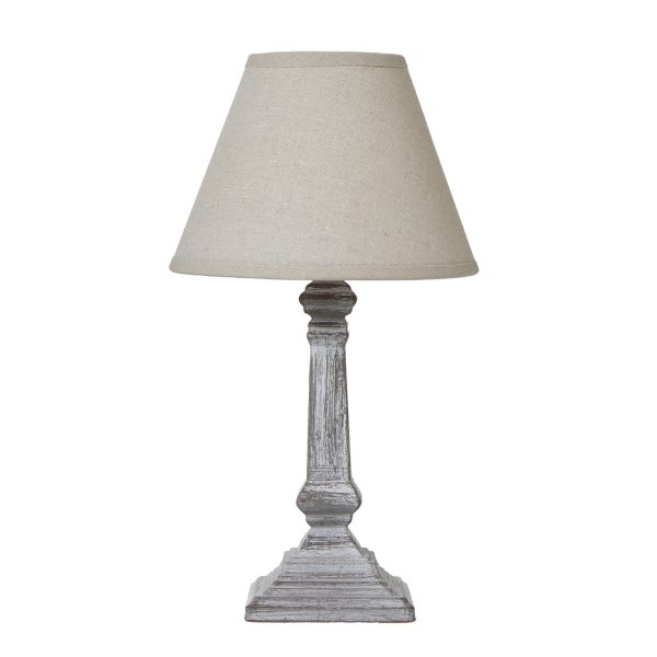 Capsa Column Table Lamp With Linen Shade 4