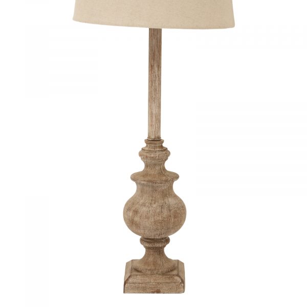 Chiaro Candlestick Table Lamp With Linen Shade 3