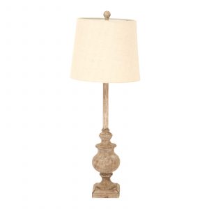 Chiaro Candlestick Table Lamp With Linen Shade 4