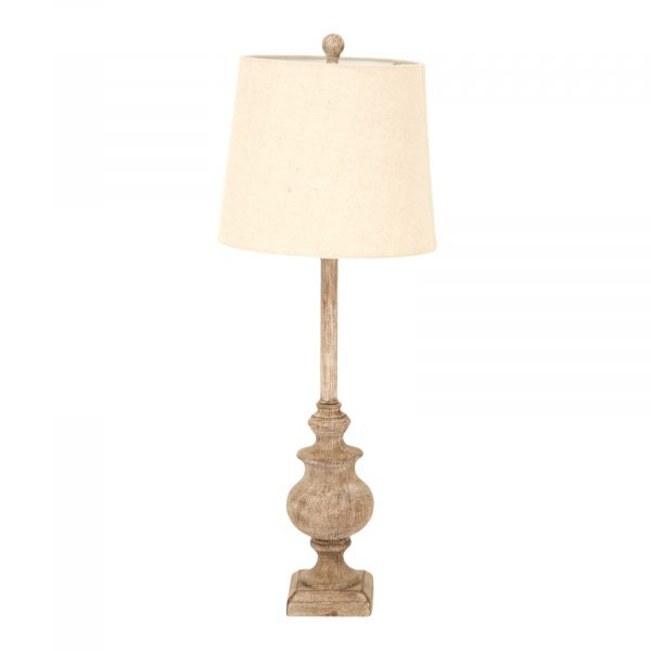 Chiaro Candlestick Table Lamp With Linen Shade 4