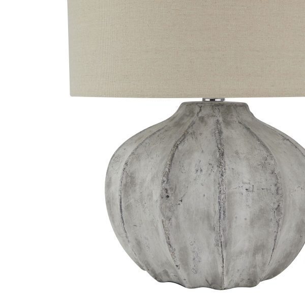 Darcy Antique White Flute Lamp 4