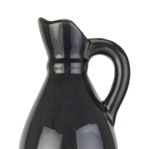 Decorative Tall Navy Stoneware Jug 2