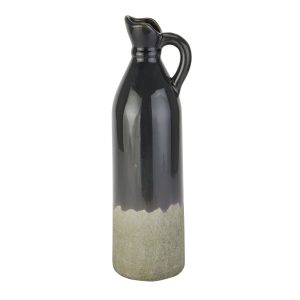 Decorative Tall Navy Stoneware Jug 3