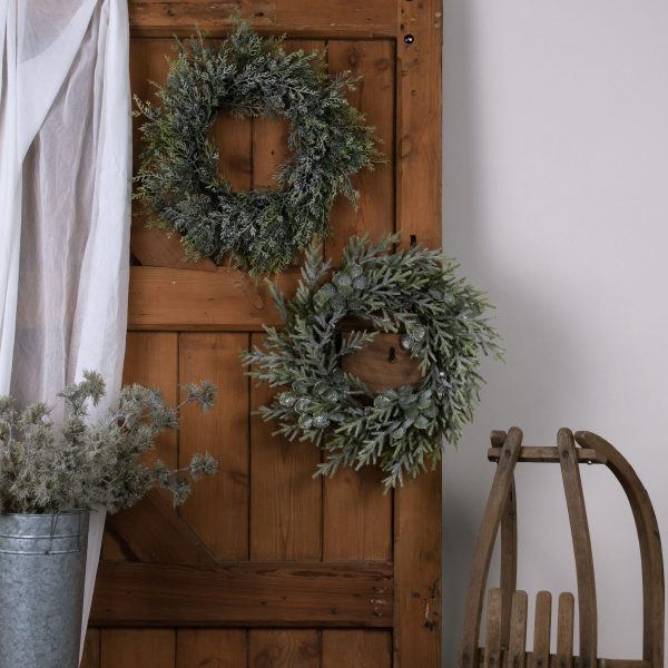 Frosted Pine And Eucalyptus Wreath 3