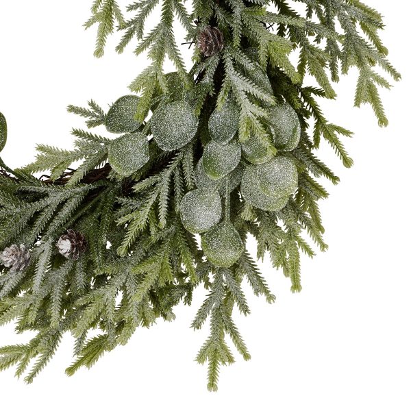 Frosted Pine And Eucalyptus Wreath 4