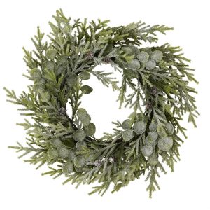 Frosted Pine And Eucalyptus Wreath 5