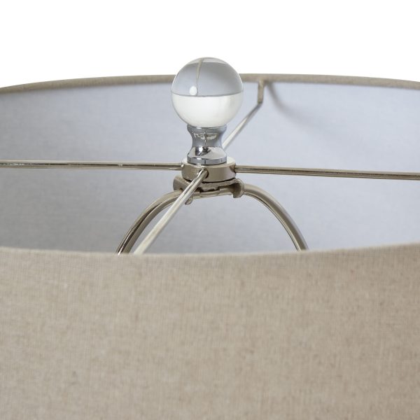 Grey Shadows Table Lamp With Linen Shade 4