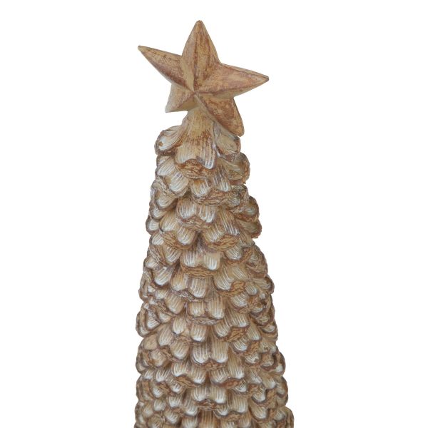 Large Beige Cedar Tree With Star 2