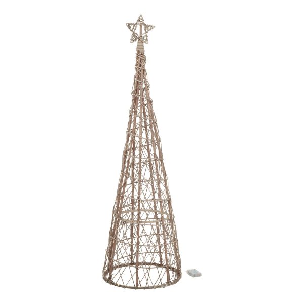 Large Led Wicker Christmas Tree With Star 2