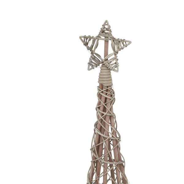 Large Led Wicker Christmas Tree With Star 4