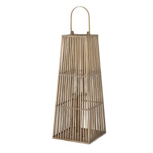 Large Silo Wicker Lantern With Glass Holder 5