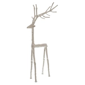 Large Silver Standing Stag Ornament 2