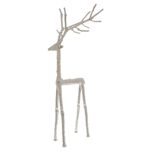 Large Silver Standing Stag Ornament 2