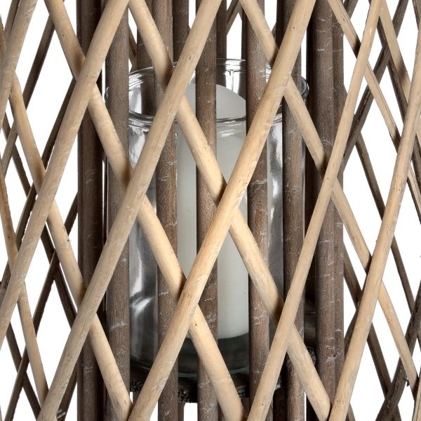 Large Standing Wicker Lantern 2