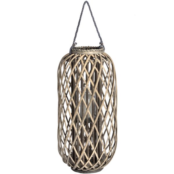 Large Standing Wicker Lantern 3