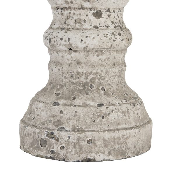 Large Stone Ceramic Column Candle Holder 3