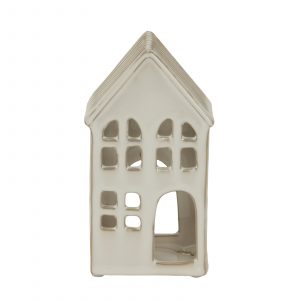 Large White Ceramic House Tea Light Holder 3