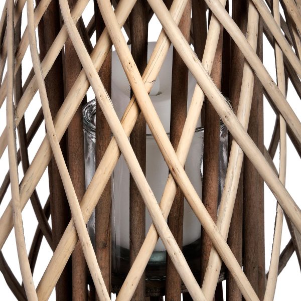Large Wicker Bulbous Lantern 2