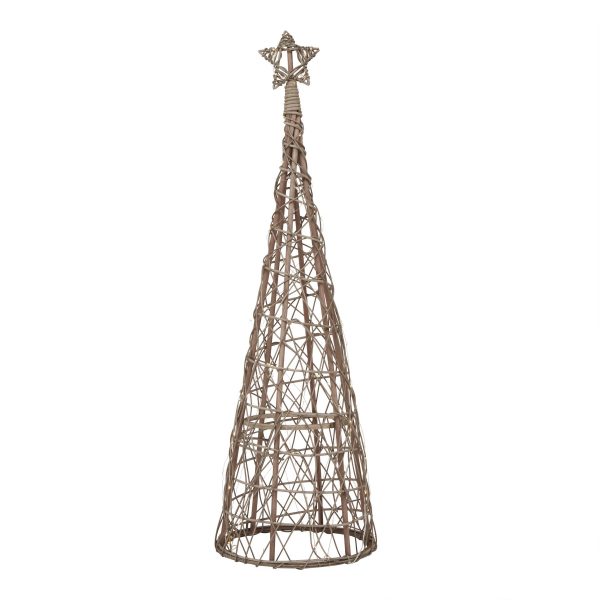 Led Wicker Christmas Tree With Star 2