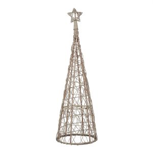 Led Wicker Christmas Tree With Star 5