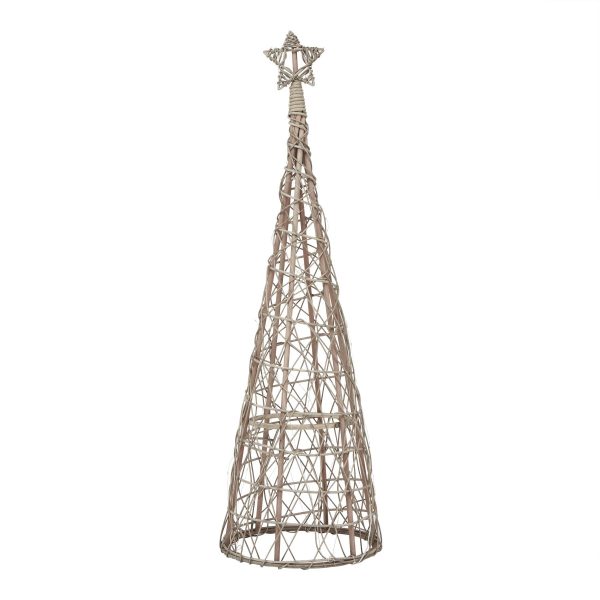 Led Wicker Christmas Tree With Star 5