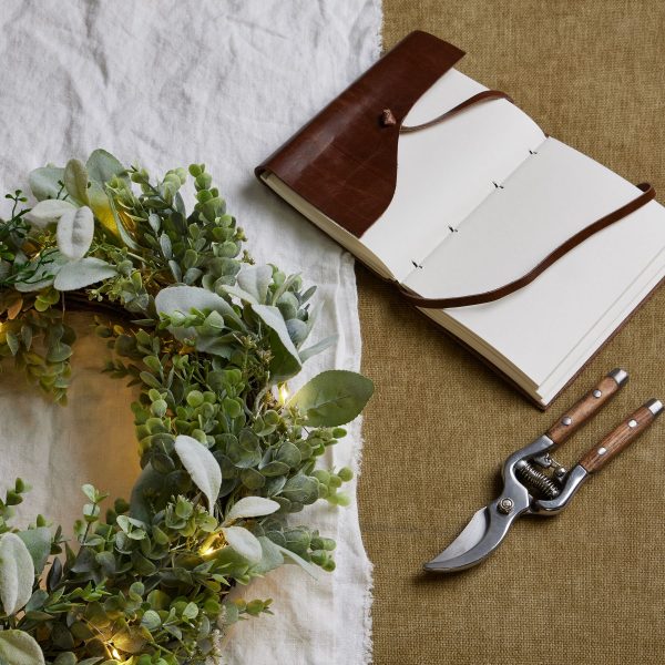 Led Winter Wreath With Eucalyptus And Lambs Ear 2