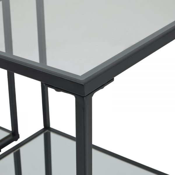 Lennox Black Framed Set Of 2 Side Tables 2
