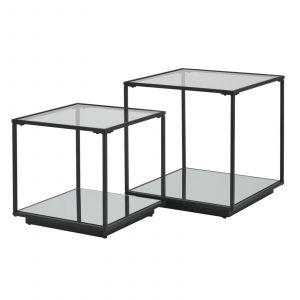 Lennox Black Framed Set Of 2 Side Tables 5
