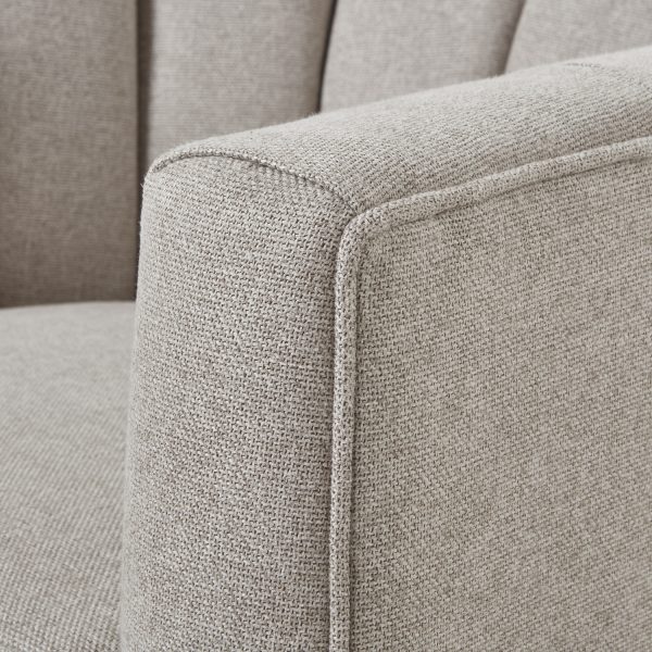 Lily Swivel Chair In Oatmeal Twill 4