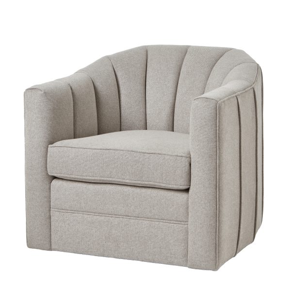 Lily Swivel Chair In Oatmeal Twill 5