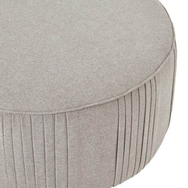 Lily Swivel Ottoman In Oatmeal Twill 3
