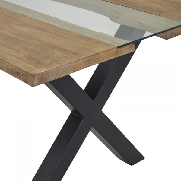 Live Edge Collection Light Acacia River Dining Table 4