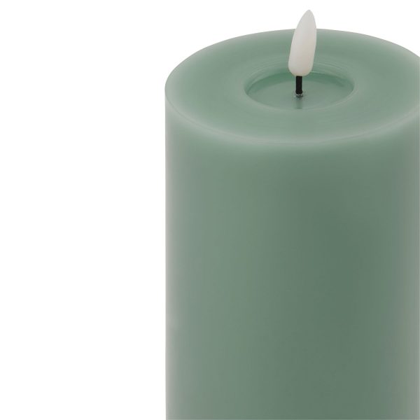 Luxe Collection Melt Effect 35x9 Sage Led Wax Candle 2
