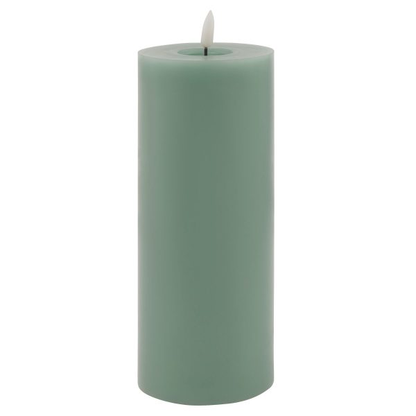 Luxe Collection Melt Effect 35x9 Sage Led Wax Candle 3