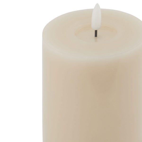Luxe Collection Melt Effect 35x9 Taupe Led Wax Candle 2