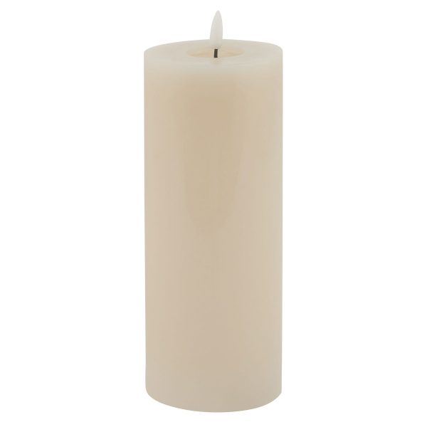 Luxe Collection Melt Effect 35x9 Taupe Led Wax Candle 3