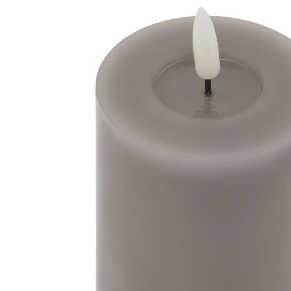 Luxe Collection Melt Effect 3x4 Grey Led Wax Candle 2