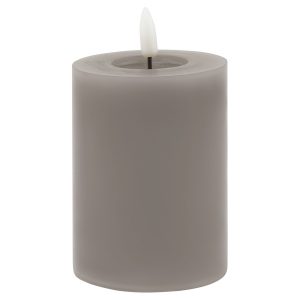 Luxe Collection Melt Effect 3x4 Grey Led Wax Candle 3