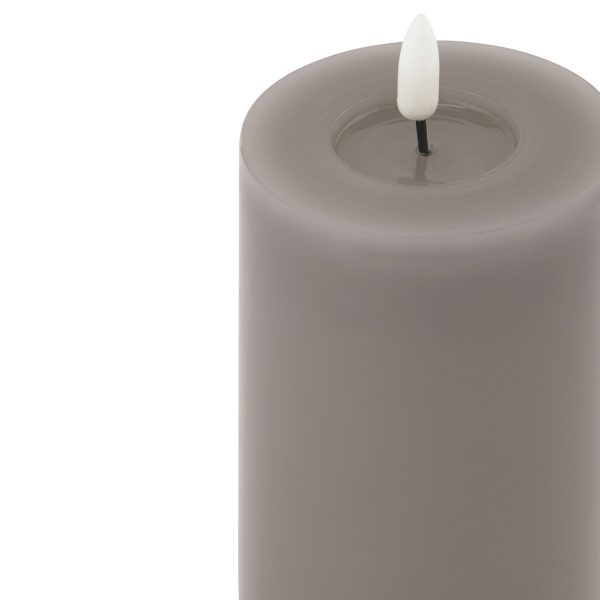 Luxe Collection Melt Effect 3x6 Grey Led Wax Candle 2
