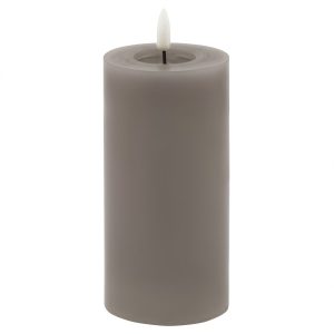 Luxe Collection Melt Effect 3x6 Grey Led Wax Candle 3