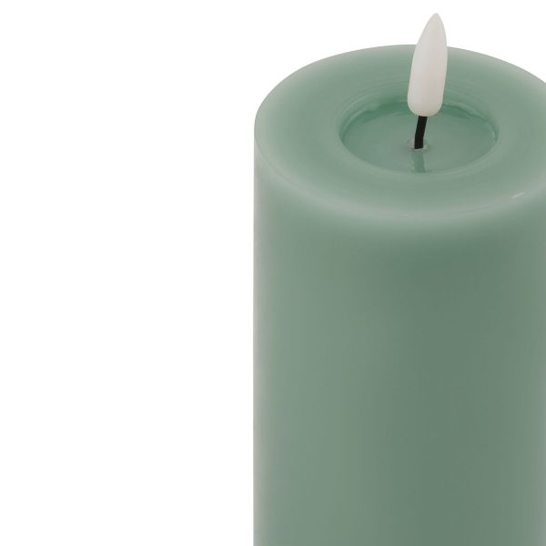 Luxe Collection Melt Effect 3x6 Sage Led Wax Candle 2