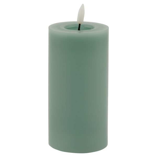 Luxe Collection Melt Effect 3x6 Sage Led Wax Candle 3