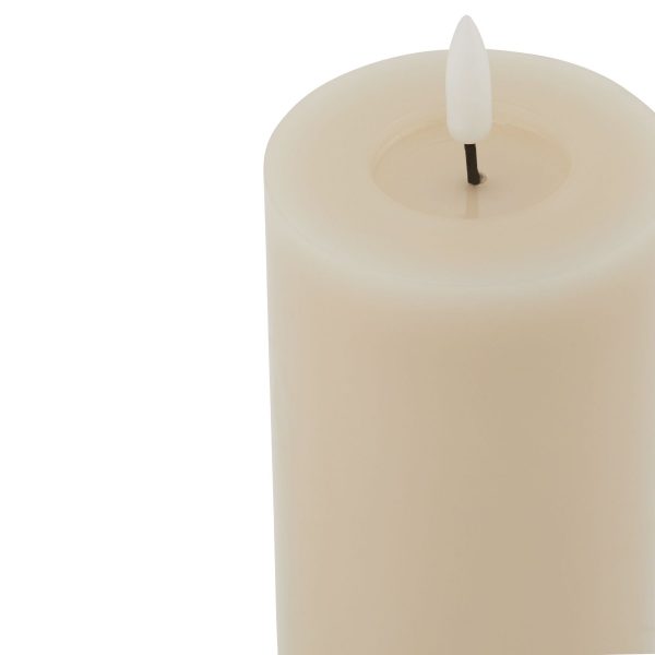 Luxe Collection Melt Effect 3x6 Taupe Led Wax Candle 3