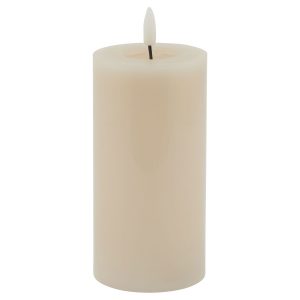 Luxe Collection Melt Effect 3x6 Taupe Led Wax Candle 4