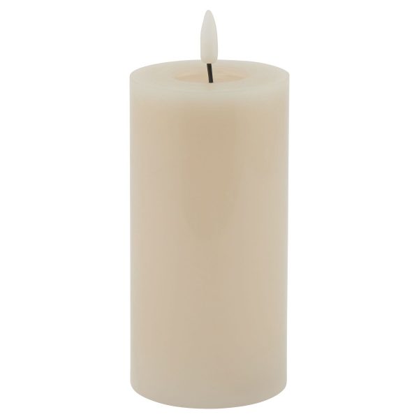 Luxe Collection Melt Effect 3x6 Taupe Led Wax Candle 4