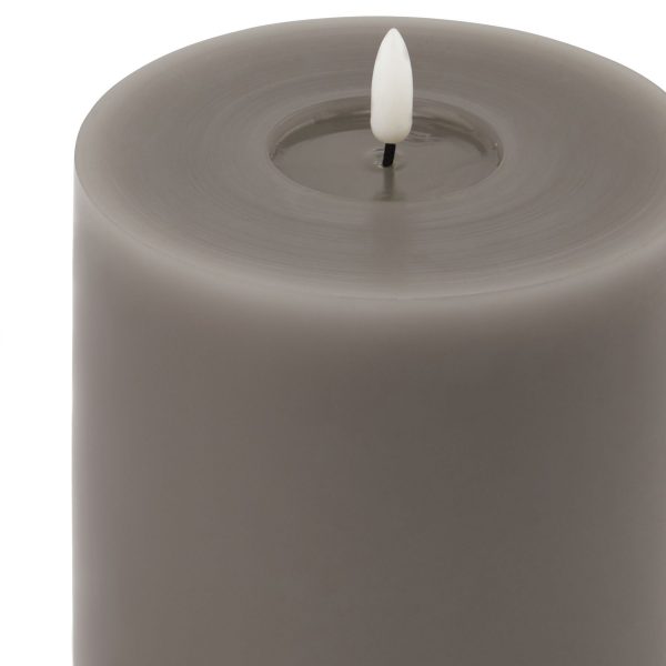 Luxe Collection Melt Effect 5x5 Grey Led Wax Candle 2