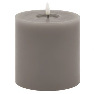 Luxe Collection Melt Effect 5x5 Grey Led Wax Candle 3